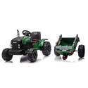 Traktor Na Akumulator CH9959B Z Przyczepą Ciemno Zielony 24V