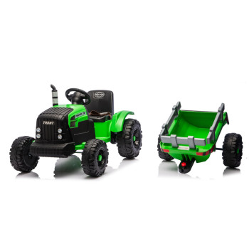 Traktor Na Akumulator CH9959B Z Przyczepą Jasno Zielony 24V