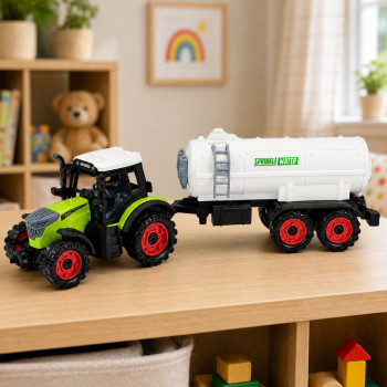 Traktor Farmerski z Cysterną Napęd Frykcyjny Maszyna Rolnicza 34 cm