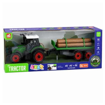 Traktor Farmerski Rolniczy z Przyczepą Na Drzewo Napęd Frykcyjny Bale 35cm