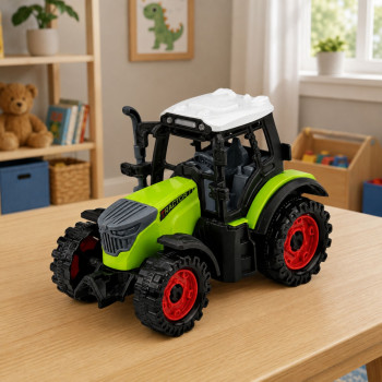 Traktor Farmerski Rolniczy Z Napędem Frykcyjnym Zielony 15 cm