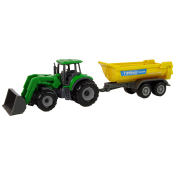 Pojazd Rolniczy Traktor Przyczepka D Zielony