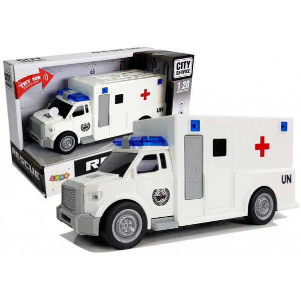 Auto Ambulans z napędem Karetka Pogotowia 1:20 z dźwiękiem