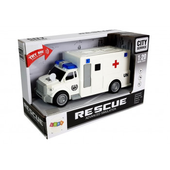 Auto Ambulans z napędem Karetka Pogotowia 1:20 z dźwiękiem