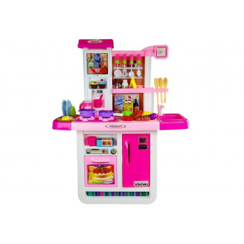 Kuchnia Różowa z Wodą Garnki Artykuły Spożywcze Dźwięk