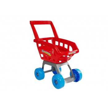 Zabawkowy Market z Wózkiem Kasa Fiskalna Skaner Artykuły Spożywcze Zakupy