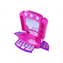 Toaletka Zestaw Kosmetyki Lusterko Światełka Róż