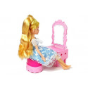 Rozkładany Domek dla Lalek Lalka Blondynka z Akcesoriami Kuchnia Toaleta Sypialnia w Walizce