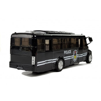 Model Autobusu Bus Policyjny Świeci Czarny