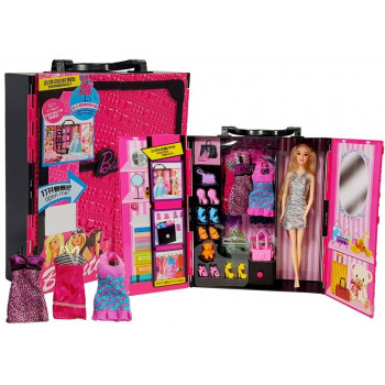 Szafa Modowa dla Lalek Walizka Różowa