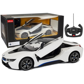 Auto R/C BMW i8 Rastar 1:14 Biały Drzwi Automatyczne
