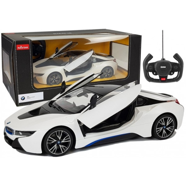Auto R/C BMW i8 Rastar 1:14 Biały Drzwi Automatyczne