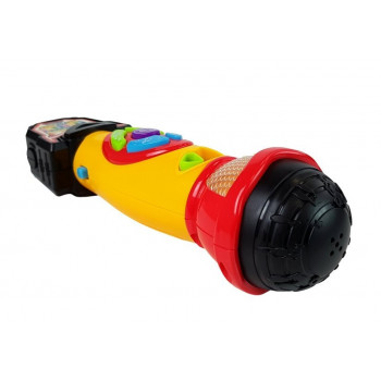 Mikrofon Żółto- Czarny Karaoke Nagrywający Piosenki