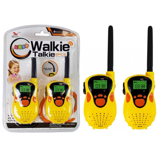 Walkie Talkie Krótkofalówki  Zasięg 100 m Żółte Dla Dzieci