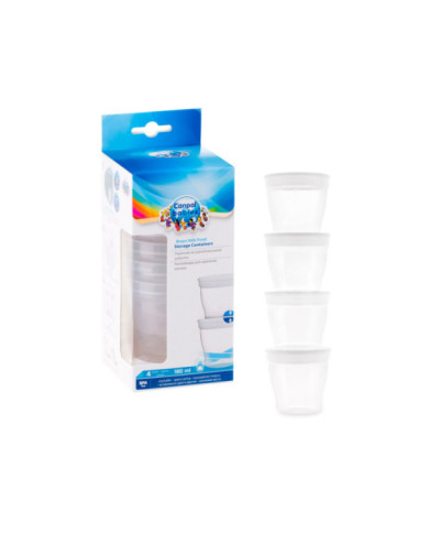 Pojemniki do przechowywania pokarmu 4szt 180ml Canpol babies