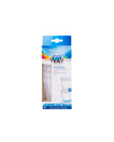 Pojemniki do przechowywania pokarmu 4szt 180ml Canpol babies