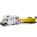 Camper z  Żółtą Motorówką i Napędem Frykcyjnym 1:48