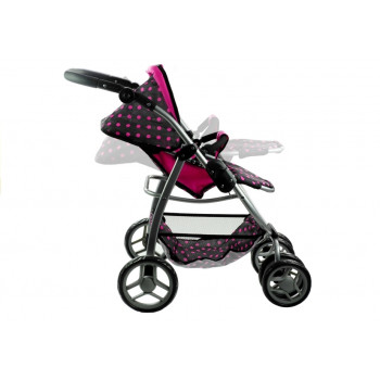 Wózek dla lalek Alice Głęboki, Spacerówka, Gondola 2w1