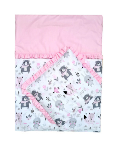 Poszewki do łóżeczka Chicco Next2Me misie różowe