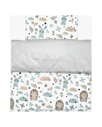 Pościel 4-el. do dostawki Jeżyki w chmurkach