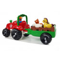 Traktor z Przyczepką, Zwierzętami Dla Niemowląt  na Baterie Światła Dźwięk