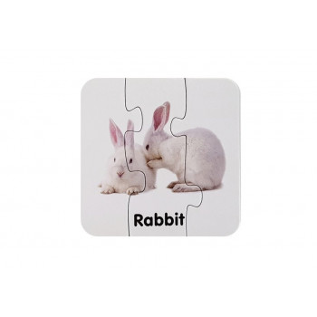 Puzzle Edukacyjne Układanka Dzikie Zwierzęta 10 Połączeń Angielski