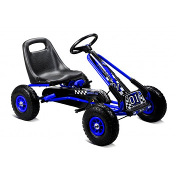 Gokart  Niebieski A-15 Pompowane Koła