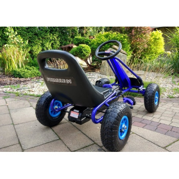 Gokart  Niebieski A-15 Pompowane Koła
