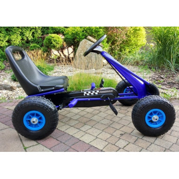 Gokart  Niebieski A-15 Pompowane Koła