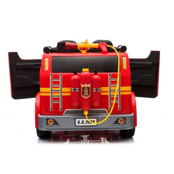 Wóz Strażacki na Akumulator Czerwony Dla Dzieci Pilot