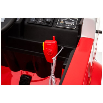 Wóz Strażacki na Akumulator Czerwony Dla Dzieci Pilot