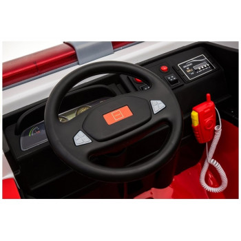 Wóz Strażacki na Akumulator Czerwony Dla Dzieci Pilot