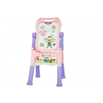 Tablica Magnetyczna Kredowa 2 w 1  Różowo Fioletowa  Akcesoria