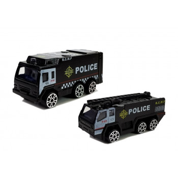 Samolot Rozkładany Policyjny z Autkami 1:64 ze światłami i dźwiękiem