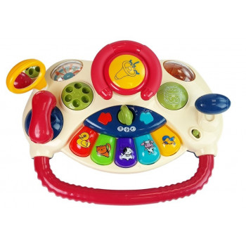 Interaktywna Kierownica dla dzieci Pianinko Odgłosy Zwierząt Telefon