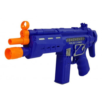 Zestaw Policyjny Pistolet Odznaka Granatowy Dźwięk Efekty Świetlne 37cm