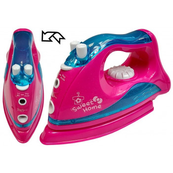 Różowe Żelazko Zestaw do Prasowania Deska Wieszaki