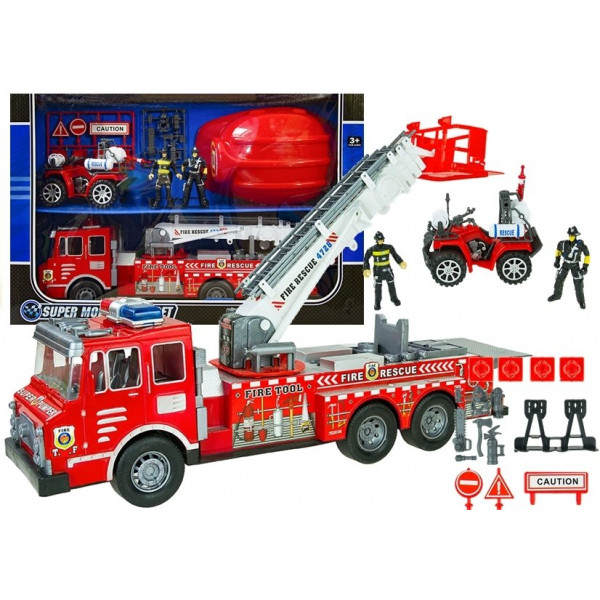 Duży Zestaw Straz Pożarna Kask Quad Strażacki