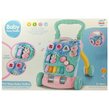 Pchacz Edukacyjny dla Niemowlęcia z Pianinkiem
