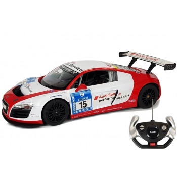 Auto R/C Audi R8 LMS Rastar 1:14 Biało-Czerwone
