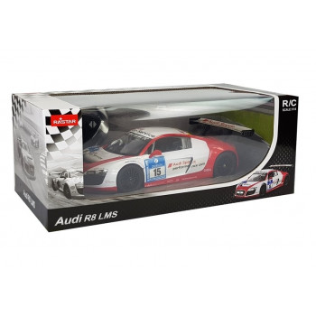 Auto R/C Audi R8 LMS Rastar 1:14 Biało-Czerwone