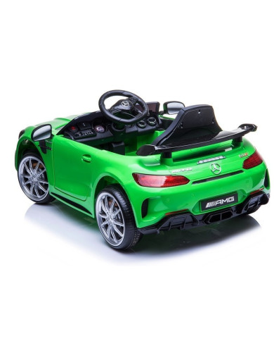 Auto Pojazd Na Akumulator Mercedes GT R Dla Dzieci Światła LED MP3 Zielony