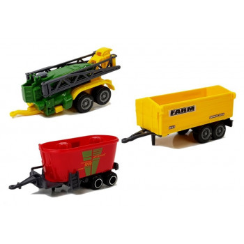 Zestaw Pojazdów Rolniczych Traktory Przyczepy z Figurkami Zwierząt