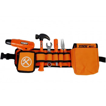 Zestaw Majsterkowicza Pas Wiertarka Śrubki Kleszcze Młotek