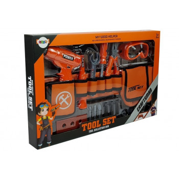 Zestaw Majsterkowicza Pas Wiertarka Śrubki Kleszcze Młotek