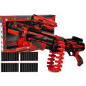 Duży Pistolet Karabin Na Piankowe Naboje 40 Sztuk Czerwono- Czarny Celownik