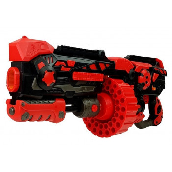 Duży Pistolet Karabin Na Piankowe Naboje 40 Sztuk Czerwono- Czarny Celownik