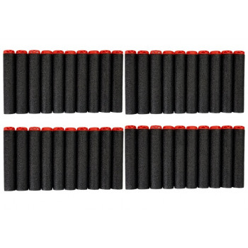 Duży Pistolet Karabin Na Piankowe Naboje 40 Sztuk Czerwono- Czarny Celownik