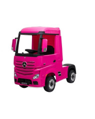 Auto Na Akumulator Mercedes Actros Ciężarówka Pilot MP3 LED Różowy 4x4