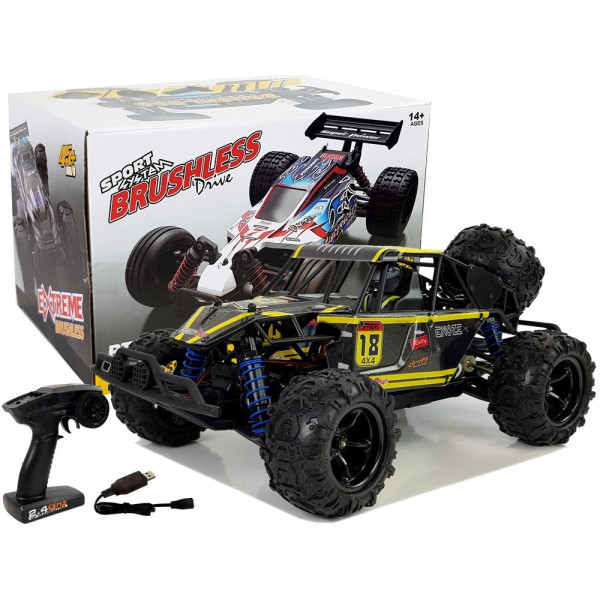 Auto Terenowe Buggy Zdalnie Sterowane 1:18 Żółty ENOZE 9303E 45 km/h